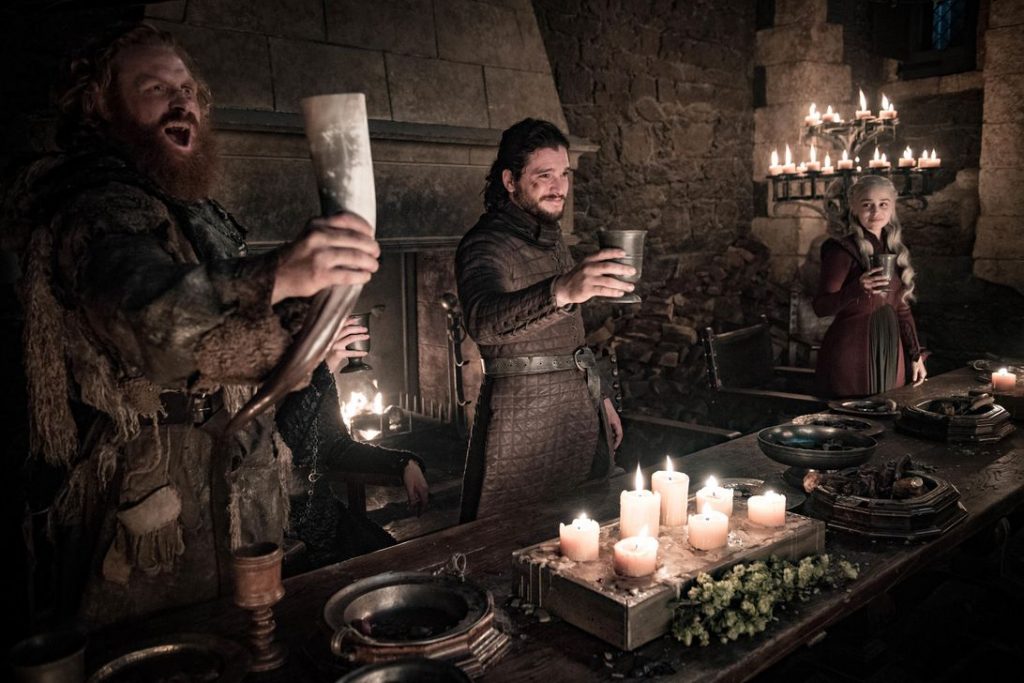 The famous starbucks cup on Sunday's game of thrones episode