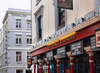 London Historic Pub to Save Itself by Becoming a Nude Bar Soho, London - at the end of Greek Street, the Soho stalwarts The Coach and Horses pub and Kettners restaurant