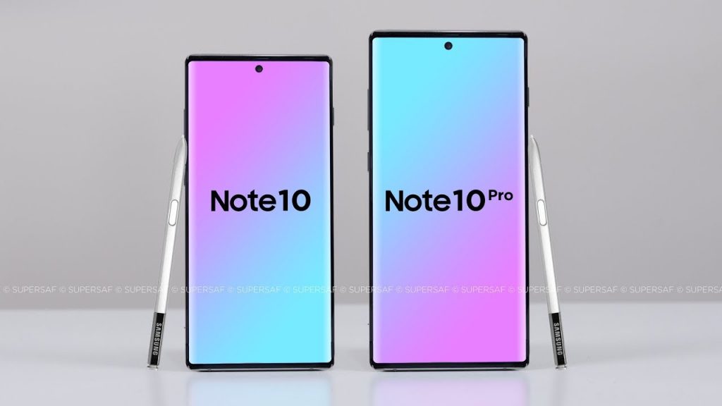 Galaxy Note 10 and Note 10 pro renders