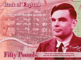 The Alan Turing £50 note contains a secret message