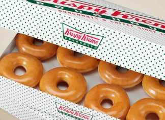 A dozen Krispy Kreme doughnuts for $1 A dozen Krispy Kreme doughnuts for $1